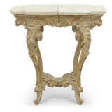 A REGENCE GILTWOOD AND CARVED WHITE MARBLE CENTRE TABLE - photo 1