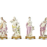 A SET OF FOUR ORMOLU-MOUNTED MEISSEN PORCELAIN ALLEGORICAL FIGURES - фото 2