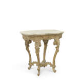 A REGENCE GILTWOOD AND CARVED WHITE MARBLE CENTRE TABLE - фото 2