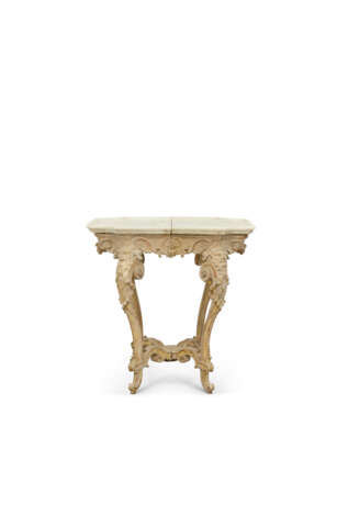 A REGENCE GILTWOOD AND CARVED WHITE MARBLE CENTRE TABLE - photo 3