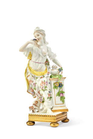 A SET OF FOUR ORMOLU-MOUNTED MEISSEN PORCELAIN ALLEGORICAL FIGURES - фото 5