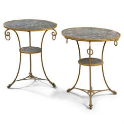 A PAIR OF LOUIS XVI-STYLE ORMOLU AND MARBLE GUERIDONS