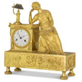 AN EMPIRE ORMOLU MANTEL CLOCK - photo 4