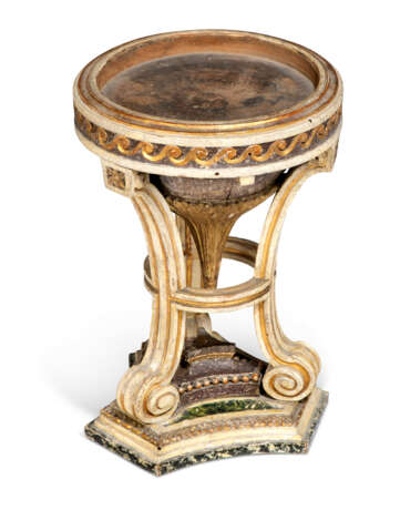 A LOUIS XVI PARCEL-GILT AND SIMULATED MARBLE STAND - photo 2