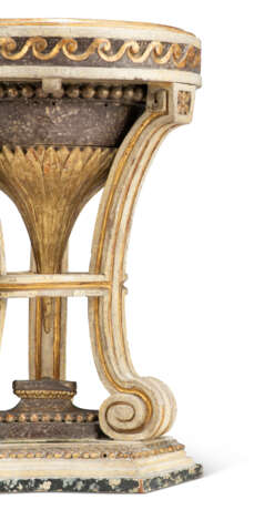 A LOUIS XVI PARCEL-GILT AND SIMULATED MARBLE STAND - photo 4