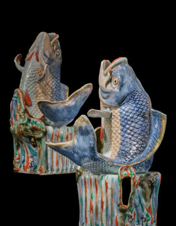 A PAIR OF ARITA MODELS OF LEAPING CARP - photo 5