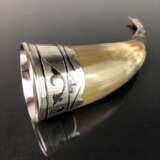 Trinkhorn: Horn mit edler Silbermontur, in Form eines Skorpion-Stachel. - photo 2