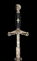 Freimaurer-Schwert mit Scheide, USA um 1900.
