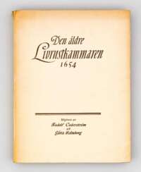 Den Äldre Livrustkammaren 1654 - Originalausgabe von 1930.
