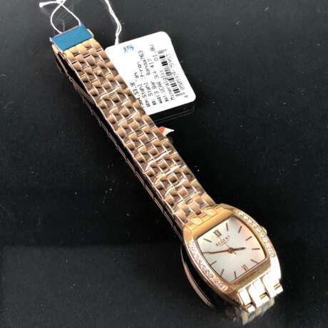 Armbanduhr: "REGENT". Vergoldet. Mineralglas. Ungetragen aus Uhrmachernachlaß. Tadellos. - photo 2