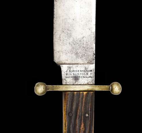 Bowie-Messer mit Scheide von J.Rogers & Sons in Sheffield Großbritannien um 1860. - фото 2