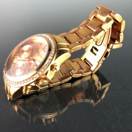 Armbanduhr: "Eichmüller". Vergoldet. Mineralglas. Ungetragen aus Uhrmachernachlaß. Tadellos. - Foto 2