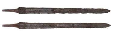 Wurmbunte Klinge eines ritterlichen Schwertes, vermutlich fränkisch 9.