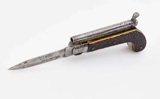 Kombinationswaffe - Taschenmesser-Perkussionspistole um 1870. - фото 2