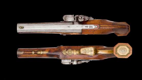 Steinschloss-Reisepistole, deutsch oder Großbritannien um 1820. - Foto 2