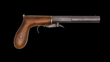 Unterhammerpistole von W.Ashton, USA um 1850.