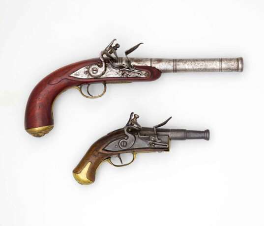 Zwei Steinschloss-Pistolen, Großbritannien 18. - фото 1