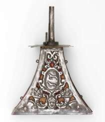 Grosse Pulverflasche für Musketiere, deutsch um 1630.