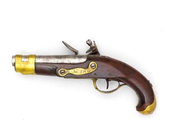 Steinschlosspistole in der Art der Marechaussee-Pistole M 1770. - photo 3