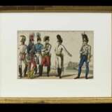 Kolorierter Kupferstich von Erzherzog Karl mit Soldaten 1814. - Foto 1
