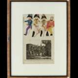 Kolorierter Kupferstich von Erzherzog Karl mit Soldaten 1814. - фото 2