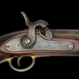 Seltene Bordpistole mit Kapselzündung und angelenktem Ladestock der k.k. Marine von 1862. - Foto 2