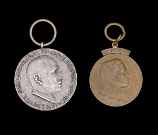 Sachsen-Coburg und Gotha, Konvolut von zwei Medaillen. - фото 1