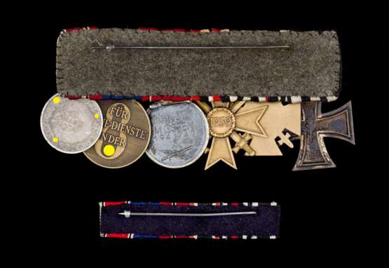 Ordensspange mit sechs Auszeichnungen und zugehörige Feldspange. - фото 2