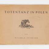 Autograf des Autors und Kriegsmalers der SS Wilhelm Petersen im Buch Totentanz in Polen. - Foto 1