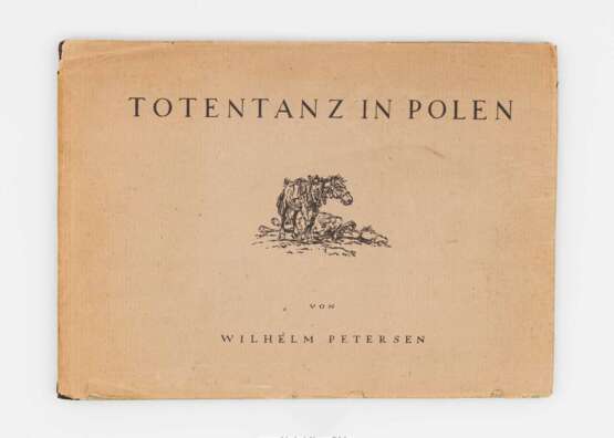 Autograf des Autors und Kriegsmalers der SS Wilhelm Petersen im Buch Totentanz in Polen. - фото 1