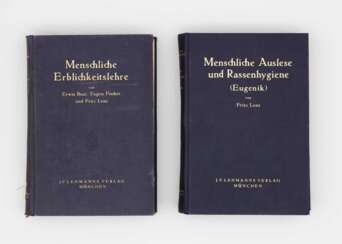 Bücher: Menschliche Erblichkeitslehre und Rassenhygiene - beide Bände 1927-1913.