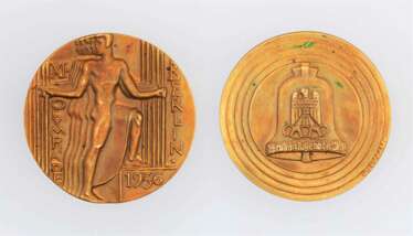 Olympia - Medaille Berlin 1936 Olympische Spiele für Teilnehmer.