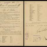 Schriftstück mit Unterschriften von DUCE Benito Mussolini und König Emanuele III.. - фото 1