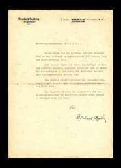 Schriftstück Persönliches Schreiben von SS-Obergruppenführer Reinhard Heydrich mit Unterschrift.