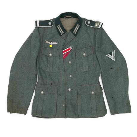 Heer, Viertaschenrock eines Obergefreiten (Offizieranwärter) des Infanterieregiments 462. - Foto 1