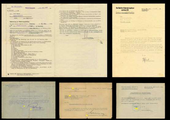 Waffen-SS, Dokumenten- und Urkundengruppe eines SS-Oberscharführers mit Autograf SS-Obergruppenführer Karl Wolff. - фото 2