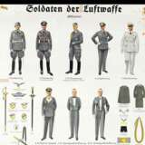 Wehrmacht, Grosse farbige Schulungstafel Luftwaffe. - photo 2