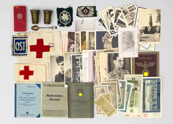 Wehrmacht, Konvolut Ausweise, Fotos, Effekten, Geldscheine, Postkarten und Varia. - photo 1