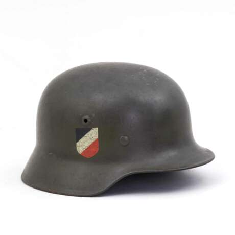 Wehrmacht, Stahlhelm M 35 mit beiden Abzeichen Heer. - фото 2