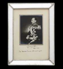 Griechenland, Portraitfoto König Georg II. von Griechenland mit Autograf.