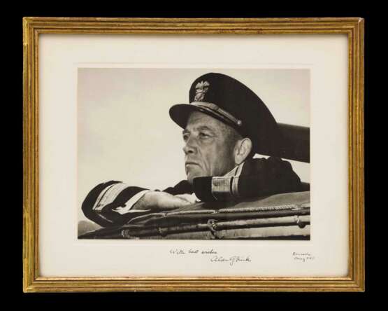 USA, Portraitfoto Admiral Alan G. Kirk mit Autograf. - Foto 1