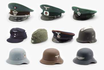 Konvolut von 10 Kopfbedeckungen staatliche Organisationen Drittes Reich.