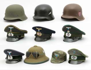 Konvolut von 10 Kopfbedeckungen Wehrmacht.