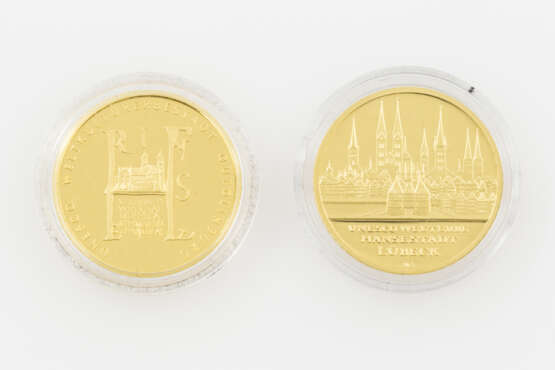 BRD/GOLD - 2 x 100 Euro, 1 x 2003 J Quedlinburg und - photo 1