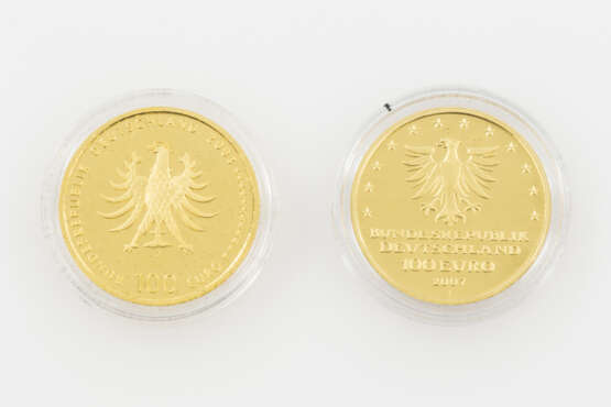 BRD/GOLD - 2 x 100 Euro, 1 x 2003 J Quedlinburg und - Foto 2