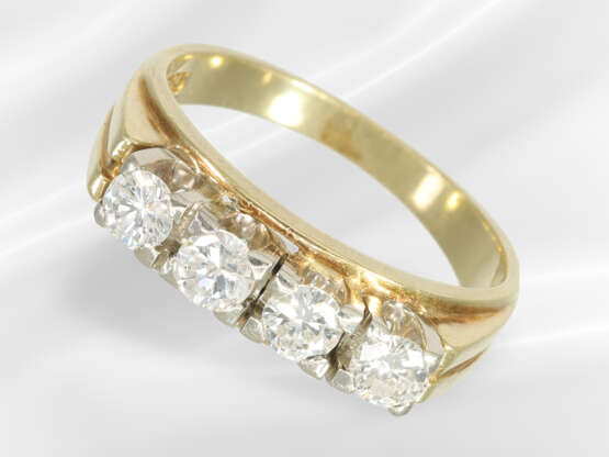 Ring: vintage brilliant-cut diamond/yellow gold ri… - фото 1