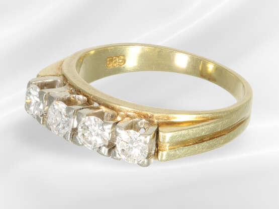Ring: vintage Brillant/Gelbgoldring, ca. 0,68ct… - Foto 2