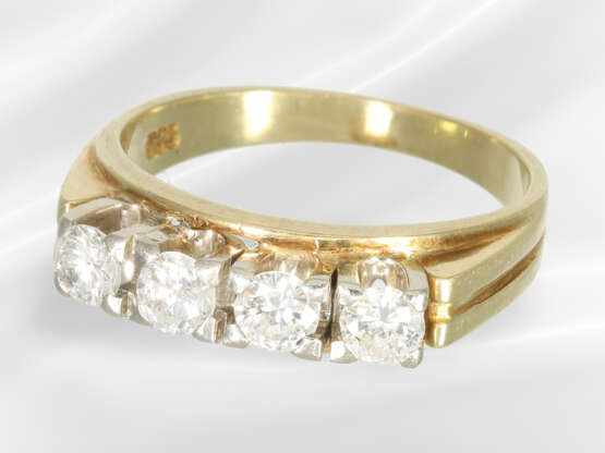 Ring: vintage Brillant/Gelbgoldring, ca. 0,68ct… - Foto 3