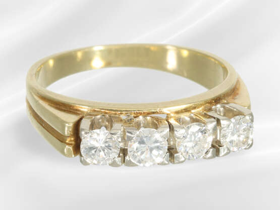 Ring: vintage brilliant-cut diamond/yellow gold ri… - photo 4