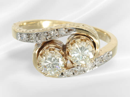 Ring: dekorativ gearbeiteter Brillant/Diamant-Ring… - Foto 1
